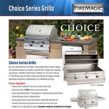 Fire magic grill user guide infographics